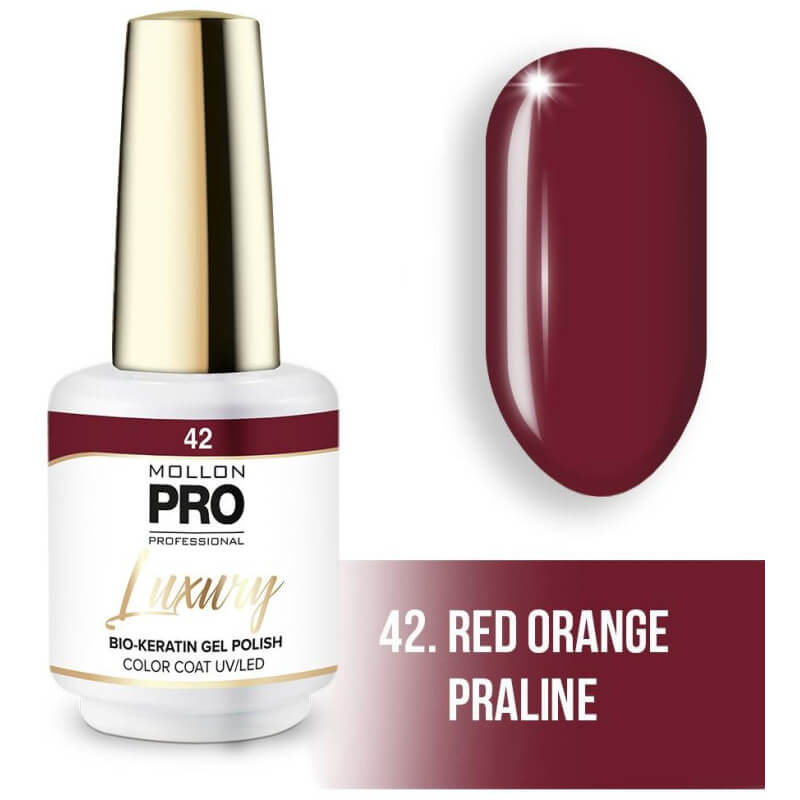 Gellak LUXURY N°42 Praline oranje rood Mollon Pro - 8ML
