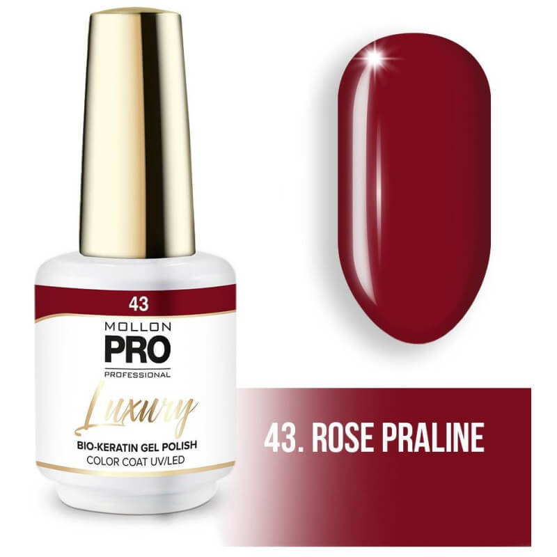 Vernis semi-permanent LUXURY N°43 Praline rose Mollon Pro - 8ML