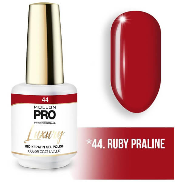 Vernice semipermanente LUXURY N°44 Praline ruby Mollon Pro - 8ML