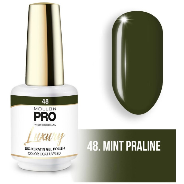 Semi-permanent nail polish LUXURY No. 48 Mint Praline Mollon Pro - 8ML