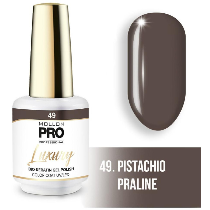 Luxury semi-permanent nail polish N°49 Pistachio Praline Mollon Pro - 8ML