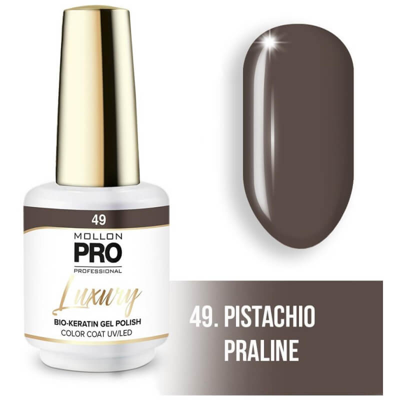 Verniz semi-permanente LUXURY N°49 Praline pistache Mollon Pro - 8ML