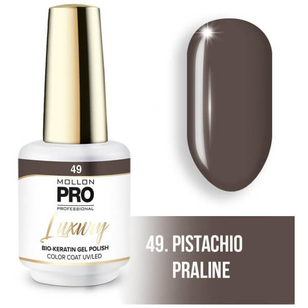 Vernis semipermanente LUXURY N°49 Praline pistacho Mollon Pro - 8ML