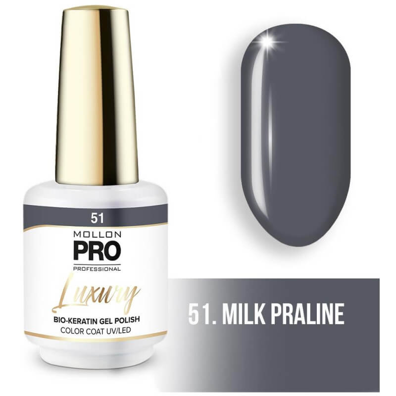 Vernis semi-permanent LUXURY nr. 51 Melkpraline Mollon Pro - 8ML