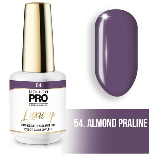 Esmalte semipermanente LUXURY N°54 Almendra Praliné Mollon Pro - 8ML