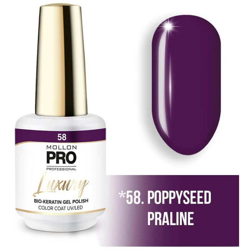 Vernis semi-permanent LUXURY N°58 Graines de pavot Mollon Pro - 8ML