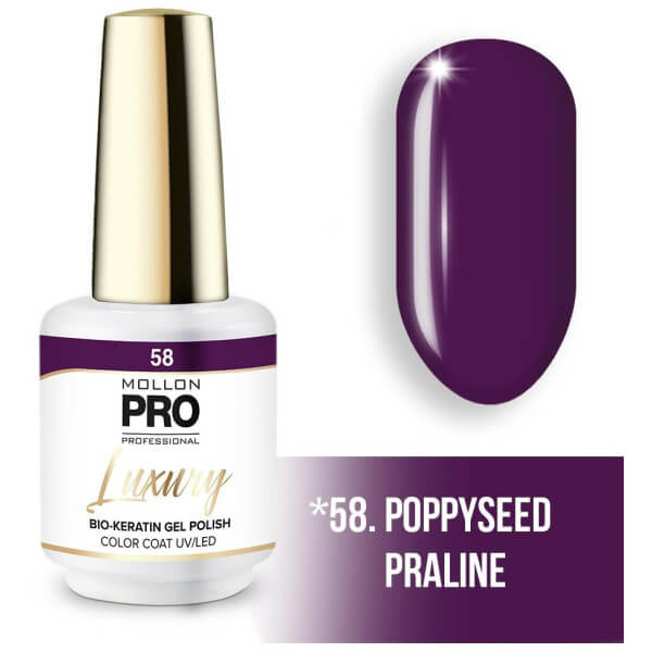 Vernis semi-permanent LUXURY N°58 Graines de pavot Mollon Pro - 8ML Vernis semi-permanent LUXURY N°58 Graines de pavot Mollon Pro - 8ML