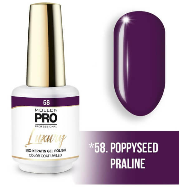 Vernis semi-permanent LUXURY Nr. 58 Mohnsamen Mollon Pro - 8ML