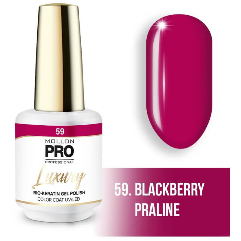 Luxury semi-permanent nail polish N°59 Mûre praliné Mollon Pro - 8ML