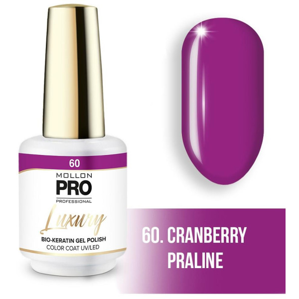 Luxury semi-permanent nail polish N°60 Cranberry Praline Mollon Pro - 8ML