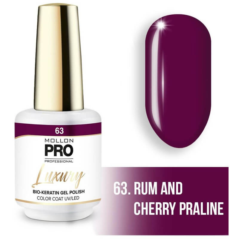 Verniz semi-permanente LUXURY N°63 Rhum cereja praliné Mollon Pro - 8ML