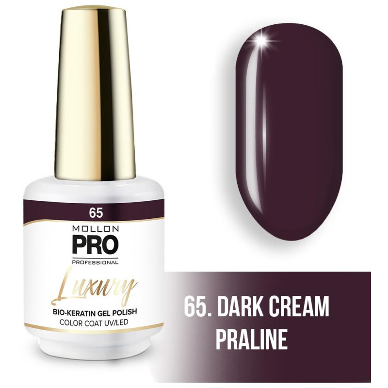 Luxury semi-permanent nail polish N°65 Drak cream praline - 8ML Mollon Pro