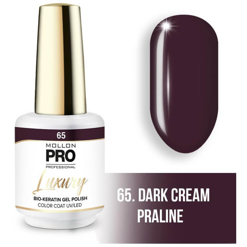 Vernis semi-permanent LUXURY Nr. 65 Drak Cream Praline Mollon Pro - 8ML