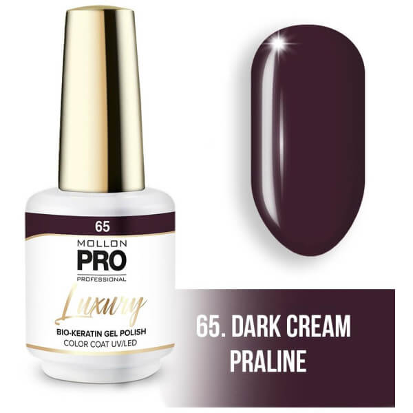 Esmalte semipermanente LUXURY N°65 Drak cream praline Mollon Pro - 8ML