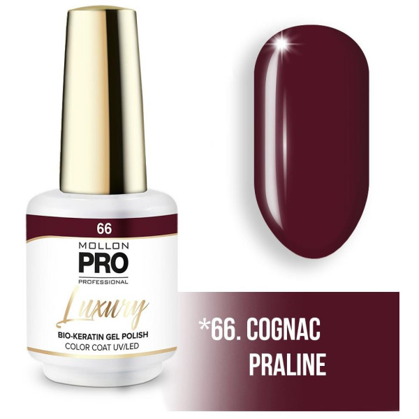 Luxury semi-permanent nail polish N°66 Cognac praline Mollon Pro - 8ML