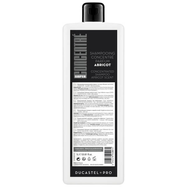 Geconcentreerde shampoo met abrikoos van Ducastel, 1 liter.