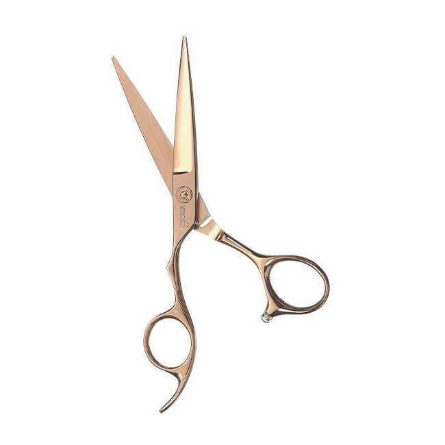 Tesouras retas 5,5" Canhoto Cisoria Ouro rosa 7078555