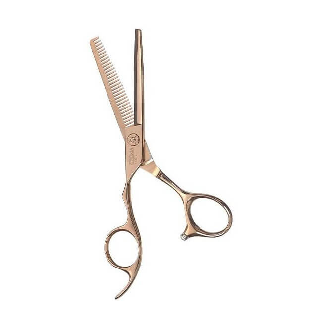 Tesouras esculturais 5,5" Canhoto Cisoria Ouro rosa 7078530