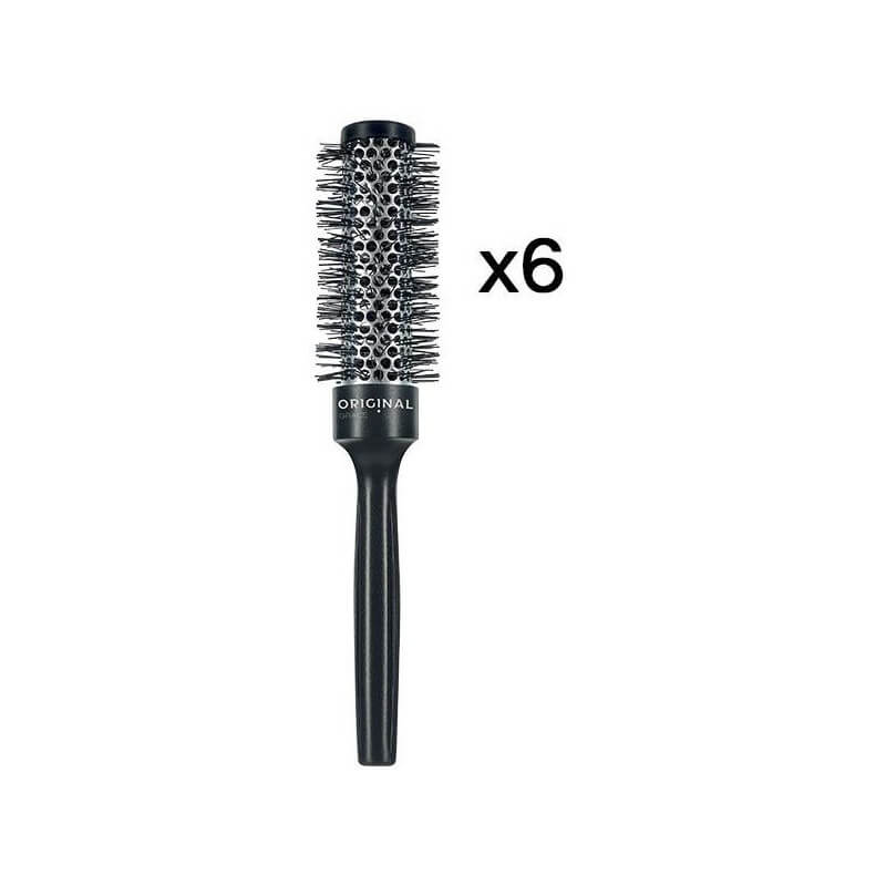 Conjunto de 6 escovas térmicas redondas de 25mm Grace.