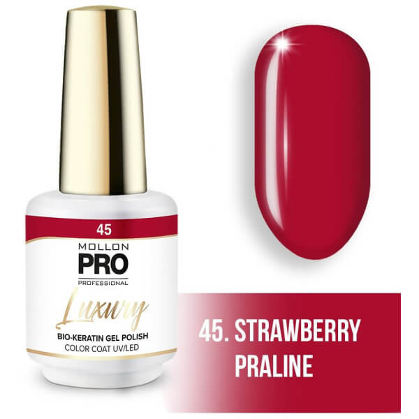Vernis semi-permanent LUXURY nr. 45 Aardbei-praliné Mollon Pro - 8ML Vernis semi-permanent LUXURY nr. 45 Aardbei-praliné Mollon Pro - 8ML