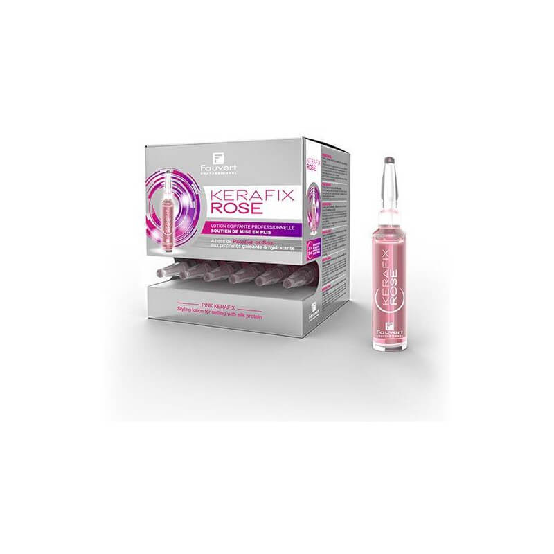 Boîte 30 Ampoules Kérafix Rose Renforçateur mis en plis