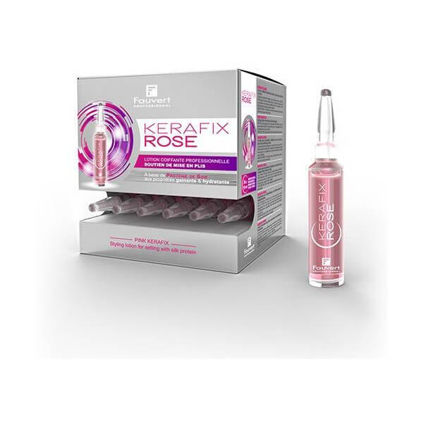 Boîte 30 Ampoules Kérafix Rose Renforçateur mis en plis