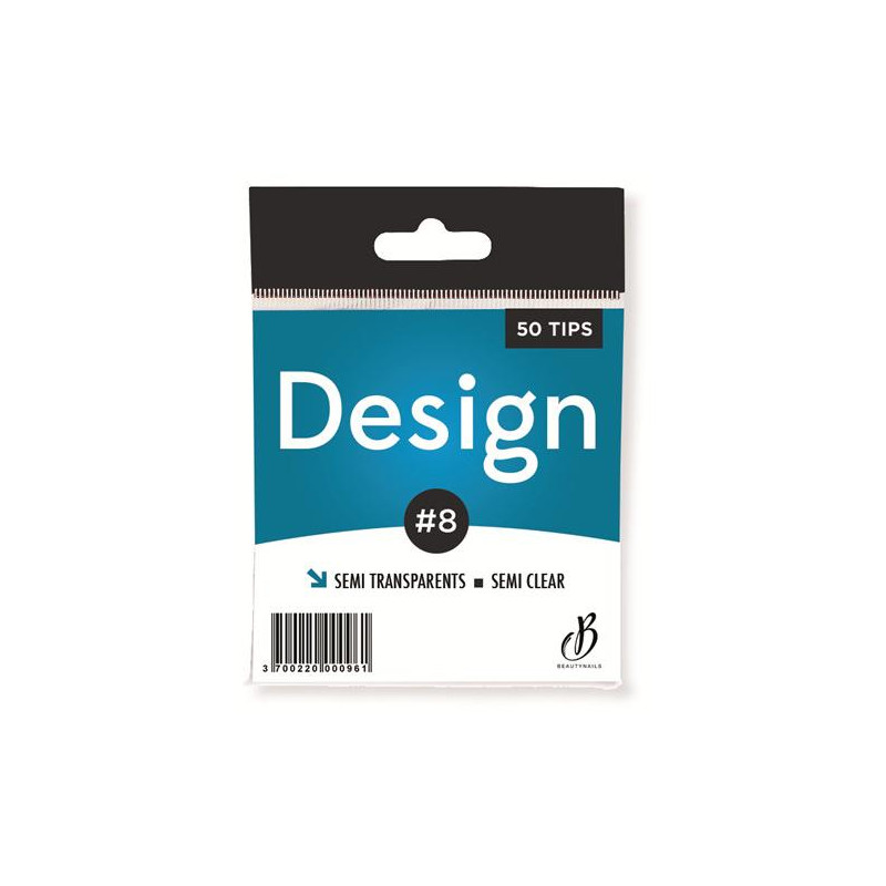 Tipps Design halbtransparent n08 - 50 Tipps Beauty Nails DIS08-28