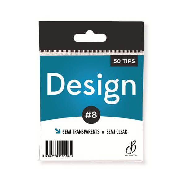 Tips Design semi-transparant n08 - 50 tips Beauty Nails DIS08-28