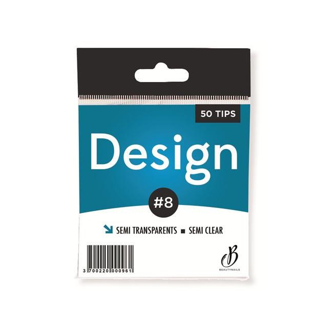 Tipps Design halbtransparent n08 - 50 Tipps Beauty Nails DIS08-28