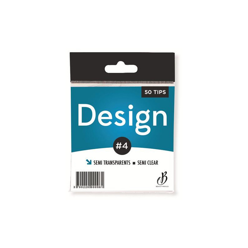 Tipps Design halbtransparent Nr. 04 - 50 Tipps Beauty Nails DIS04-28