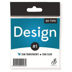 Tips Design semi-transparentes n01 - 50 tips Beauty Nails DIS01-28