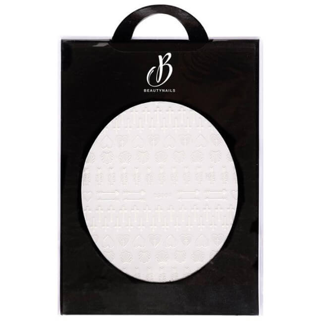 Sticker elástico elemento branco Beauty Nails DS009-28 Sticker elástico elemento branco Beauty Nails DS009-28