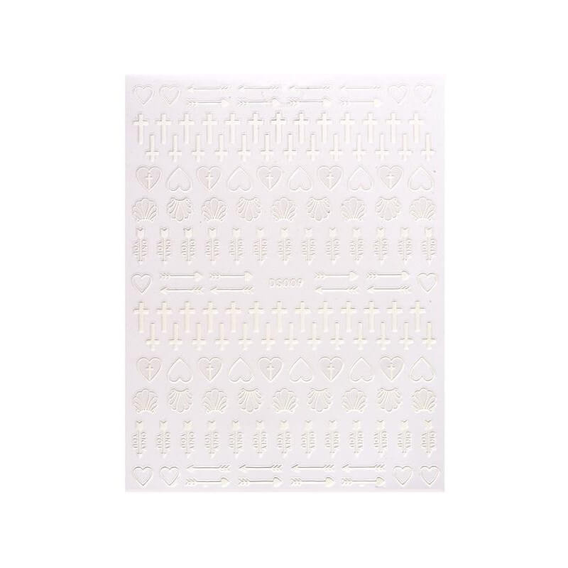 Sticker elástico elemento branco Beauty Nails DS009-28 Sticker elástico elemento branco Beauty Nails DS009-28