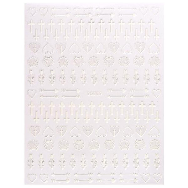 Sticker elástico elemento branco Beauty Nails DS009-28 Sticker elástico elemento branco Beauty Nails DS009-28