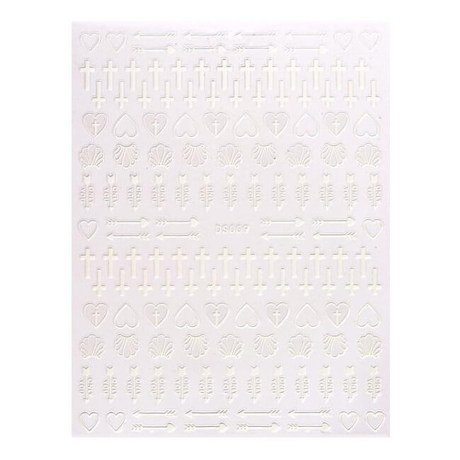 Elastic white element sticker Beauty Nails DS009-28