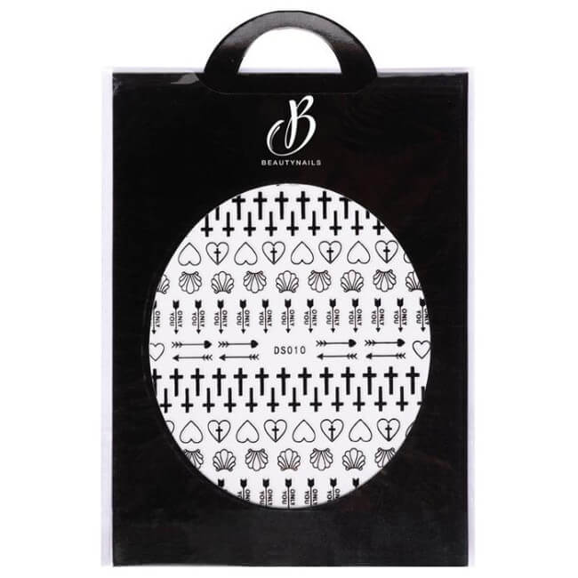 Sticker elástico elemento preto Beauty Nails DS010-28 Sticker elástico elemento preto Beauty Nails DS010-28