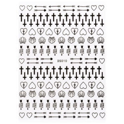 Sticker elástico elemento preto Beauty Nails DS010-28
