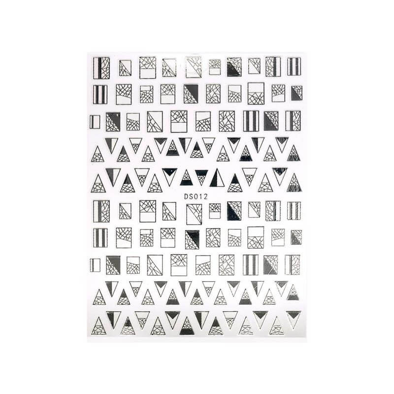 Sticker elastisch batik zilver Beauty Nails DS012-28 Sticker elastisch batik zilver Beauty Nails DS012-28