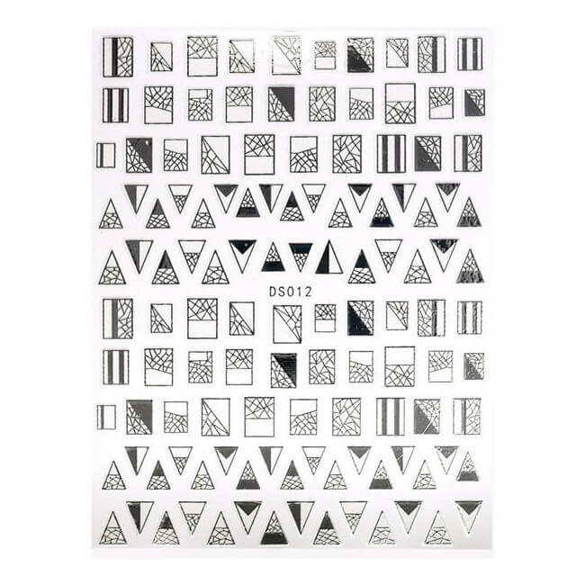 Sticker elastisch batik zilver Beauty Nails DS012-28 Sticker elastisch batik zilver Beauty Nails DS012-28