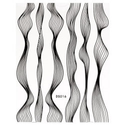 Adesivo elastico ondulato nero Beauty Nails DS016-28