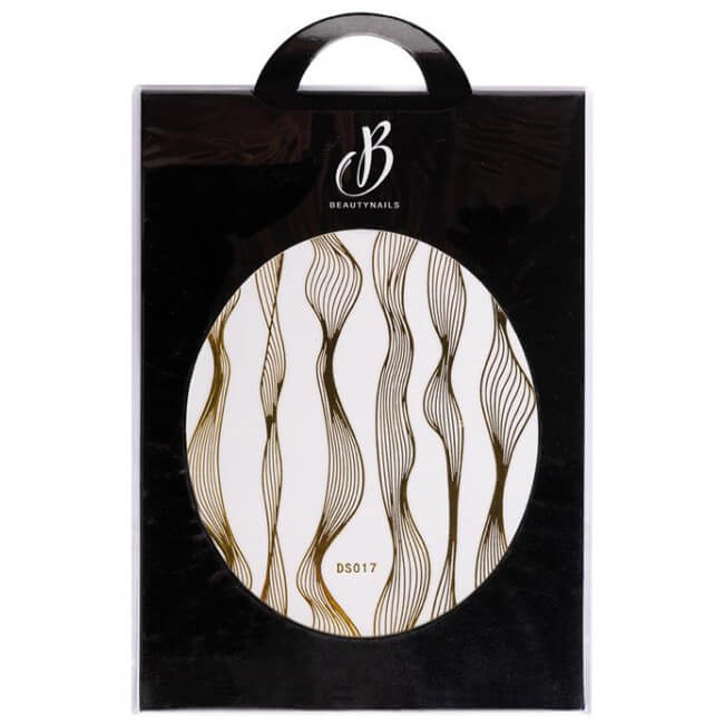 Sticker elástico ondulado ou Beauty Nails DS017-28 Sticker elástico ondulado ou Beauty Nails DS017-28