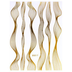 Sticker elastiek golf goud Beauty Nails DS017-28