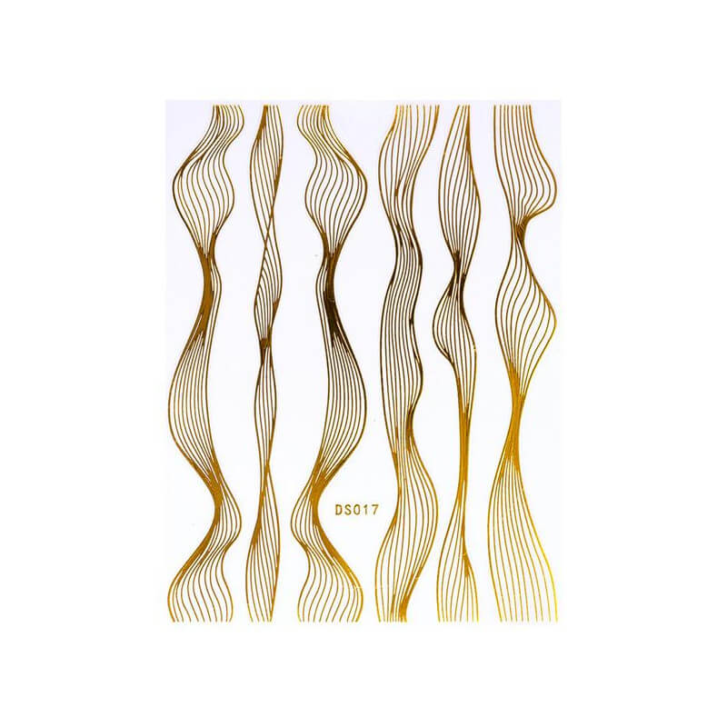 Sticker elástico ondulado ou Beauty Nails DS017-28 Sticker elástico ondulado ou Beauty Nails DS017-28