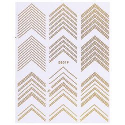 Pegatina elástica borde dorado Beauty Nails DS019-28