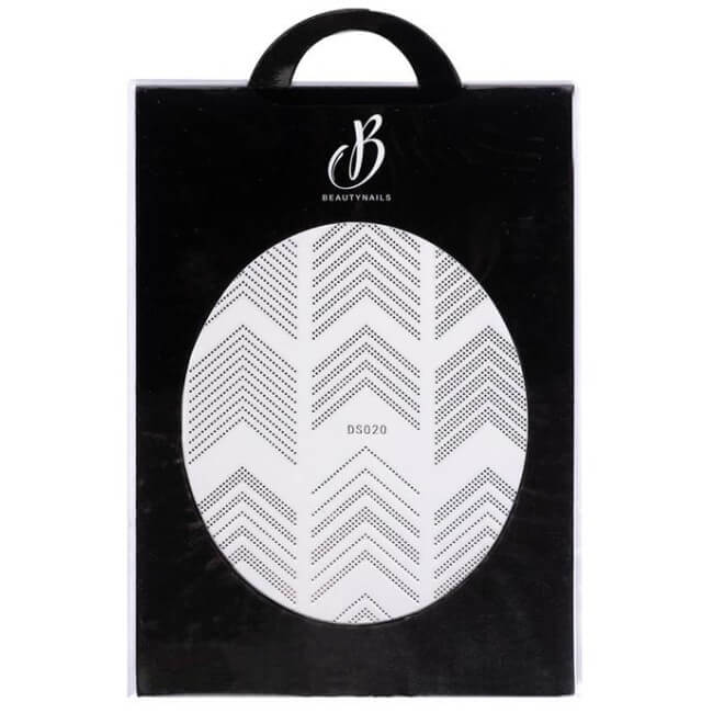 Autocolante elástico borda prateada Beauty Nails DS020-28