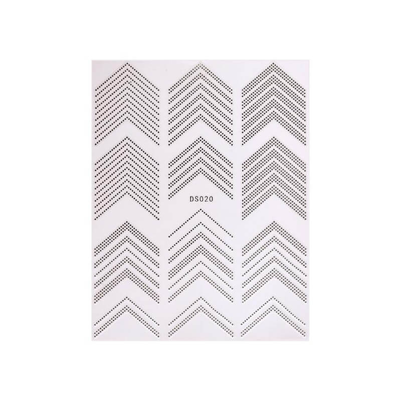 Autocolante elástico borda prateada Beauty Nails DS020-28