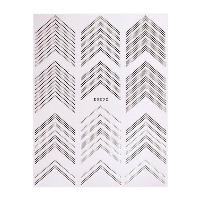 Sticker elastiek zilveren rand Beauty Nails DS020-28