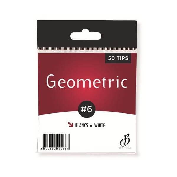 Tips Geometriche bianche n06 - 50 tips Beauty Nails GB06-28