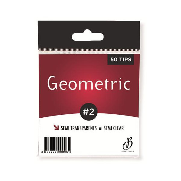 Tipps Geometrische halbtransparente Nr. 02 - 50 Tipps Beauty Nails GS02-28