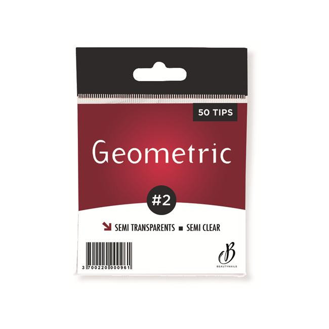 Tipps Geometrische halbtransparente Nr. 02 - 50 Tipps Beauty Nails GS02-28